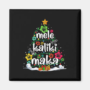 Imán Navidades tropicales de Mele Kalikimaka Santa Hawa