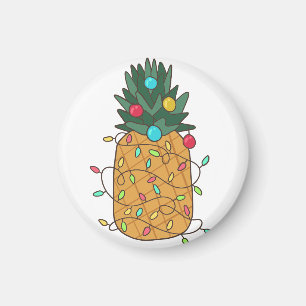 Imán Navidades tropicales piña