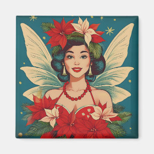 Imán Navidades tropicales retro años 50 Pin-Up Beauty Q