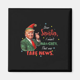 Imán Navidades Trump Queridos Santa Fake News Divertida