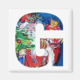 IMÁN NAVIDADES UNA CARTA / SANTA CON ÁRBOL DE NAVIDAD