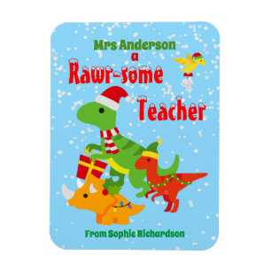 Imán Navidades Valoran a los niños dinosaurios