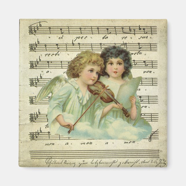 Imán Navidades victorianos enganchan violín y música de (Frente)