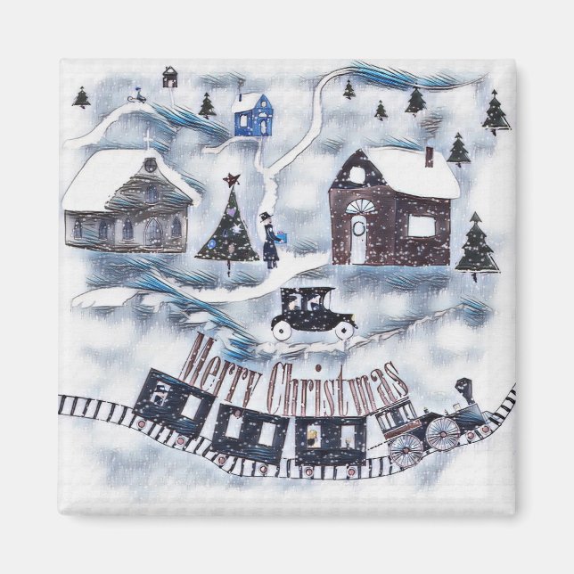 Imán Navidades, Vintage (Frente)