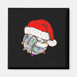Imán Navidades Voleibol Ball Santa Hat Funny Sport Xm