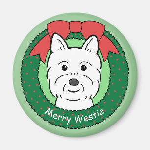 Imán Navidades Westie