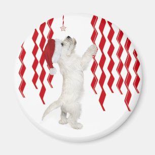 Imán Navidades Westie Zigzags Magnet