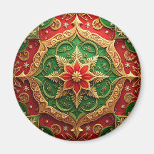 Imán Navideño Decorativo Rojo Verde
