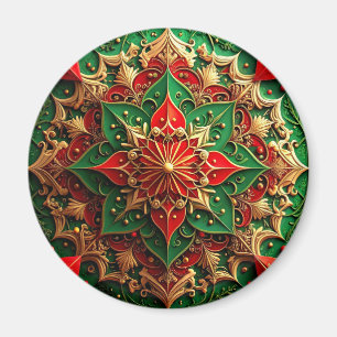 Imán Navideño Decorativo Rojo Verde