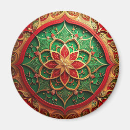 Imán Navideño Decorativo Rojo Verde
