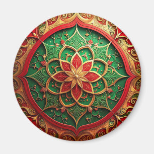 Imán Navideño Decorativo Rojo Verde