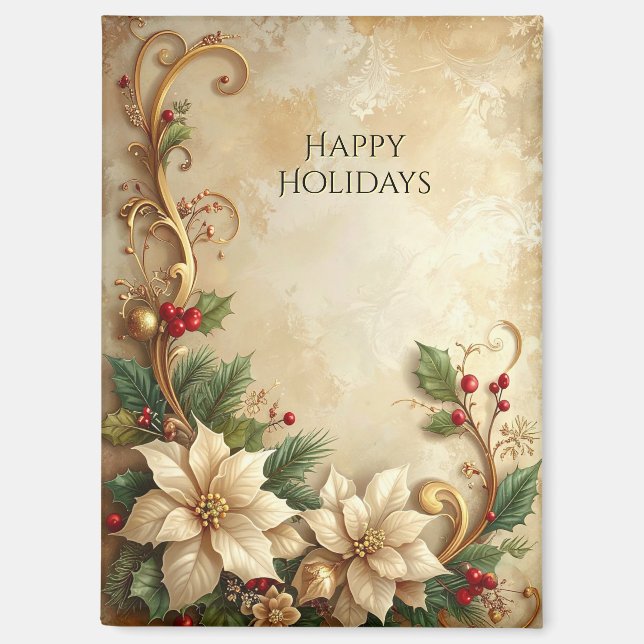 Imán Navideño Floral Festivo (Anverso)