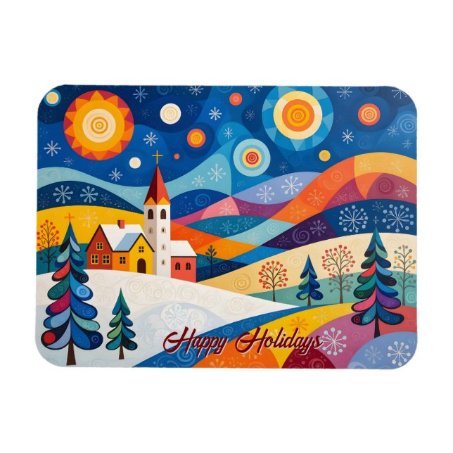 Imán Navideño Folclórico   (Horizontal)