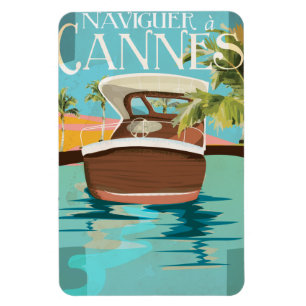 Imán naviguer à Cannes (vela a) poster de Viajes Vinta