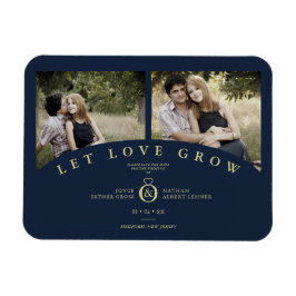 Imán Navy Gold Elegant 2 fotos permiten que el amor cre