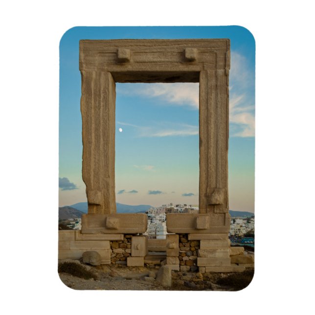 Imán Naxos Portara Fridge Magnet  (Vertical)