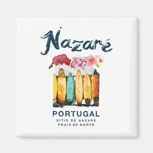 Imán Nazaré Portugal Surfing Vintage