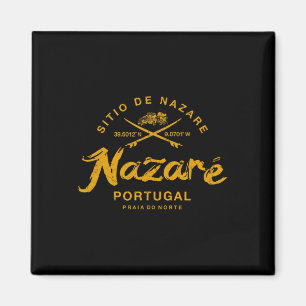 Imán Nazare Portugal Surfing Vintage Retro