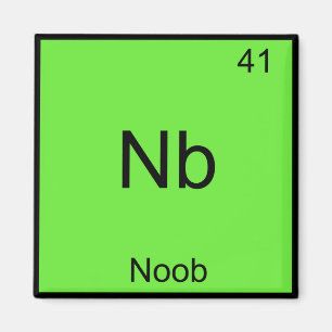 Imán Nb - Símbolo Noob Chemistry Gratuito Newbie