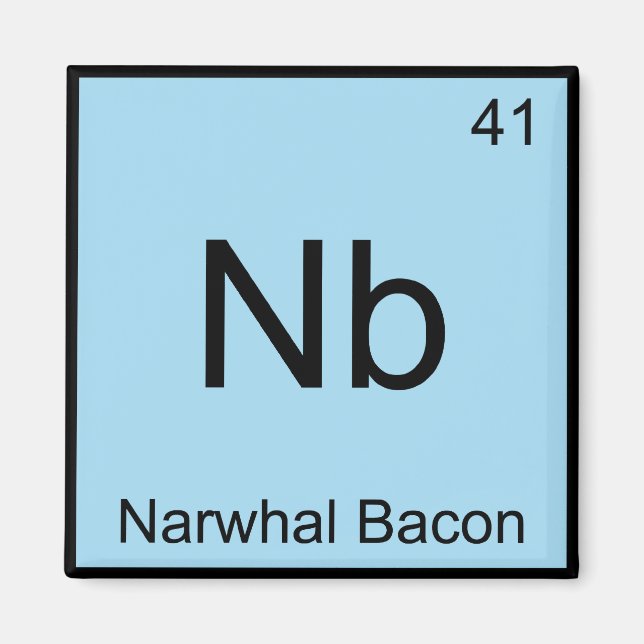 Imán Nb - Tee Símbolo de elemento de química de bachill (Frente)