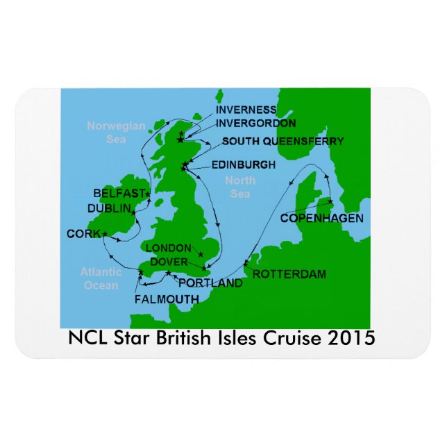 Imán NCL Star British Isles Cruise 2015 (Horizontal)