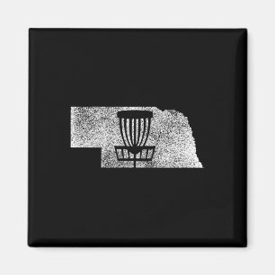 Imán Nebraska Disc Golf Estado Con Canasta Gráfica Dist