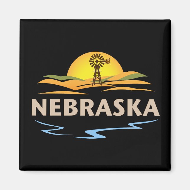Imán Nebraska Estados Unidos de América (Frente)
