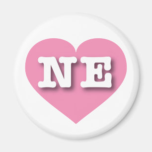 Imán Nebraska Sólido Corazón Rosa - Gran Amor