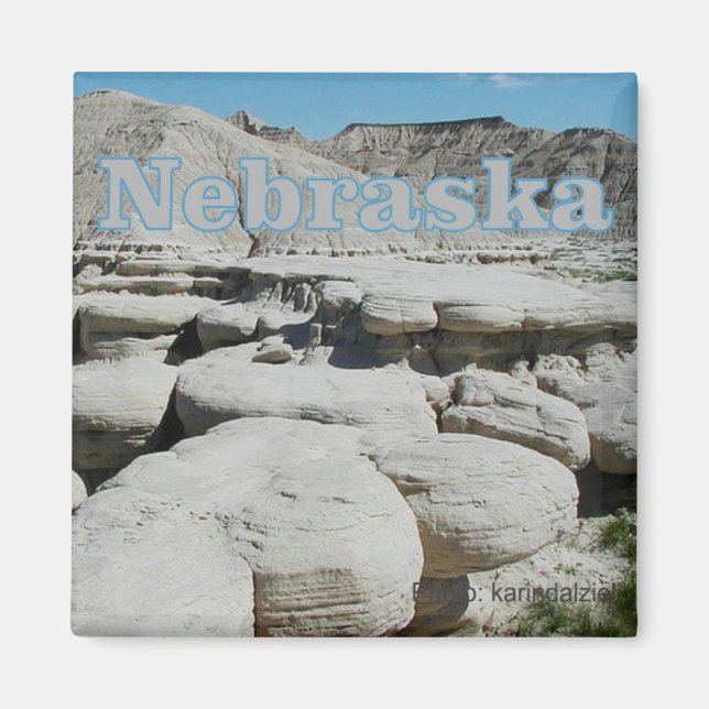 Imán Nebraska State Travel Souvenir Fridge Magnet (Frente)