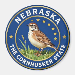 Imán 🌾 Nebraska Sturnella Occidental Cornhusker