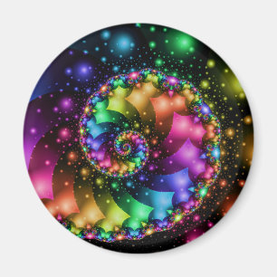 Imán Nebulosa espiral del arco iris del fractal