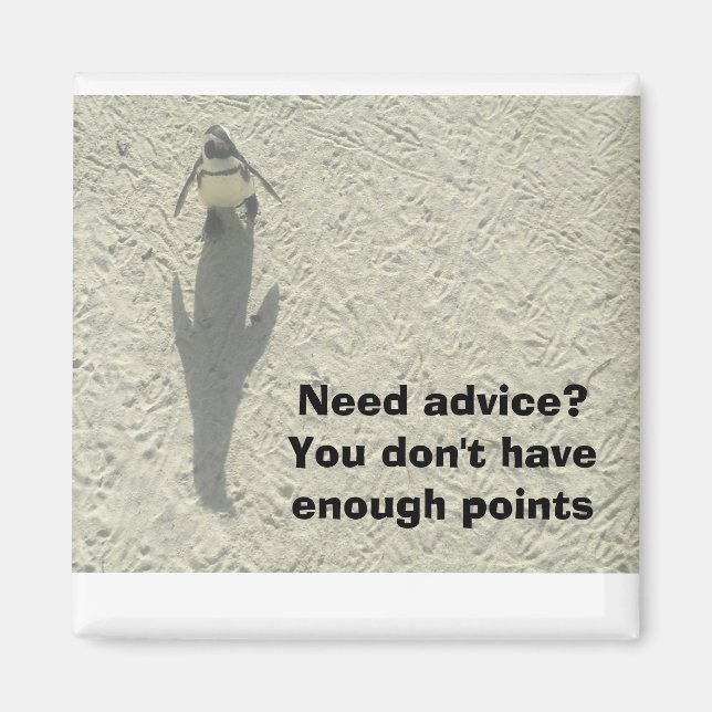 Imán Necesidad de asesoramiento sin puntos (Frente)