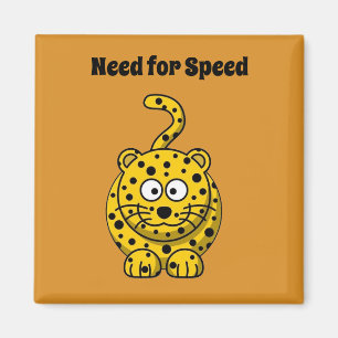 Imán Necesidad de velocidad, divertido diseño de gatos