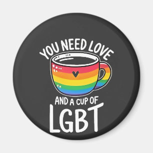 Imán Necesitas amor y una Copa del Orgullo LGBT 2025