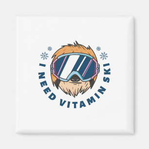 Imán Necesito esquí de vitamina - Esquí