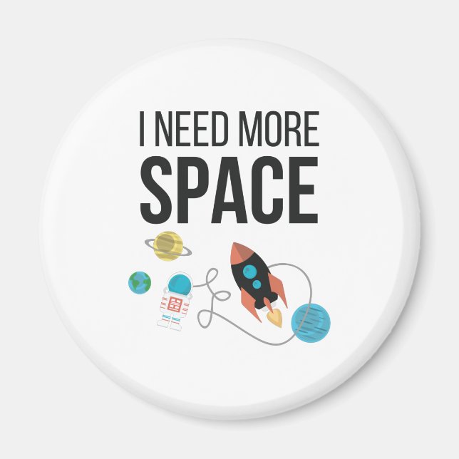 Imán Necesito más espacio gráfico (Frente)