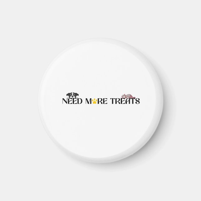 Imán Necesito Más Golosinas - Diseños Divertidos de Mas (Frente)