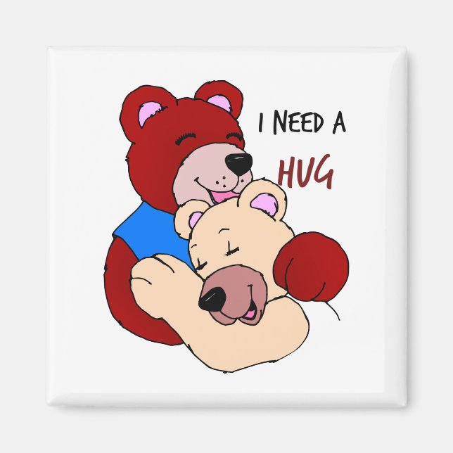 Imán Necesito un abrazo (Frente)