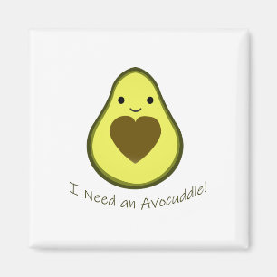 Imán Necesito un aguacate de Avocuddle Cute Kawaii