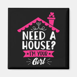 Imán Necesito una casa, soy tu Chica agente inmobiliari