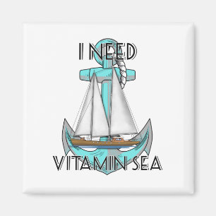 Imán Necesito Vitamina Mar Náutica