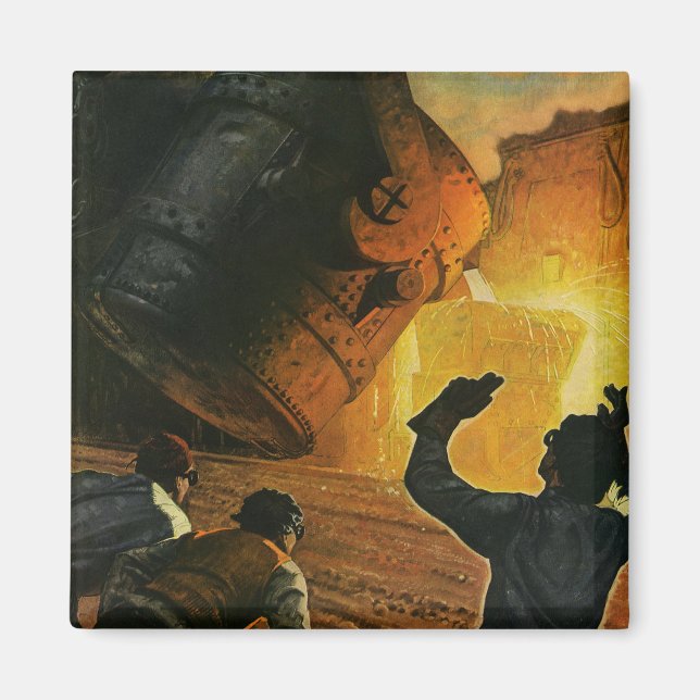 Imán Negocio Antiguo, Industria de Fabricación de Acero (Frente)