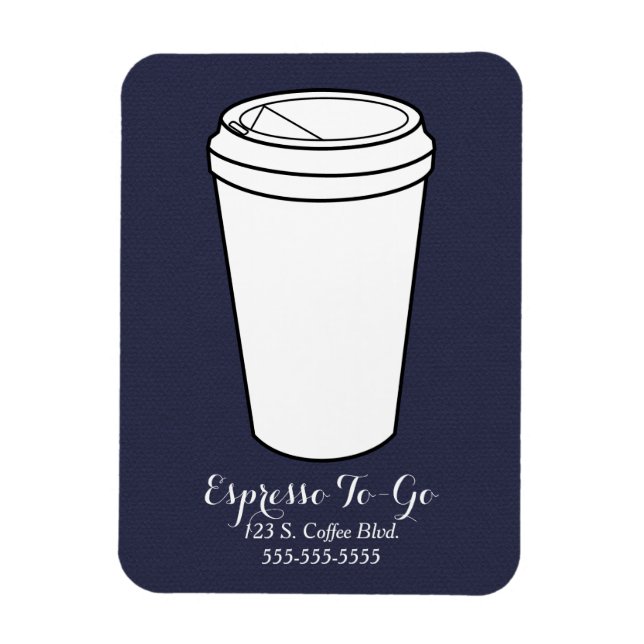 Imán Negocio de espresso para llevar a medianoche falsa (Vertical)