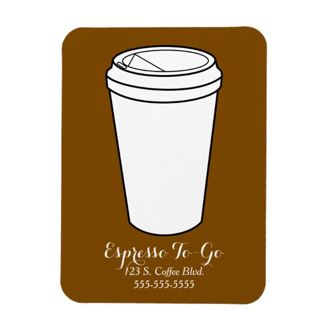 Imán Negocio de espresso para llevar ciruela (Vertical)