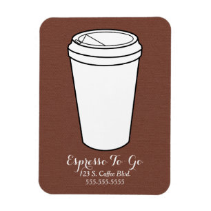 Imán Negocio de espresso para llevar con estilo de fran