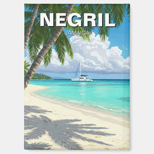 Imán Negril Jamaica Beach Travel (Anverso)