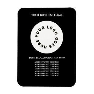 Imán Negro añada su propio texto y logotipo