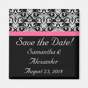 Imán Negro con damasco rosado de la pasión