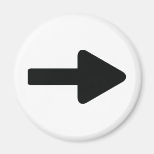 Imán negro correcto del icono de la flecha