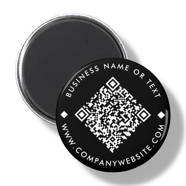 Imán negro de código QR de Personalizado de negoci (Subido por el creador)